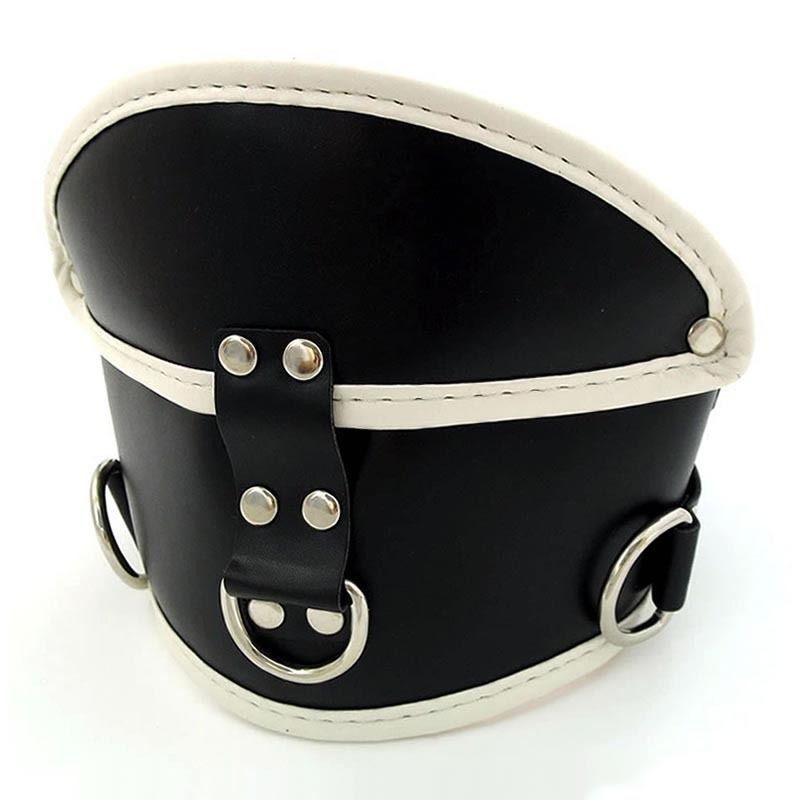 Posture Collar (Faux Leather, Black w/ Red Lining)