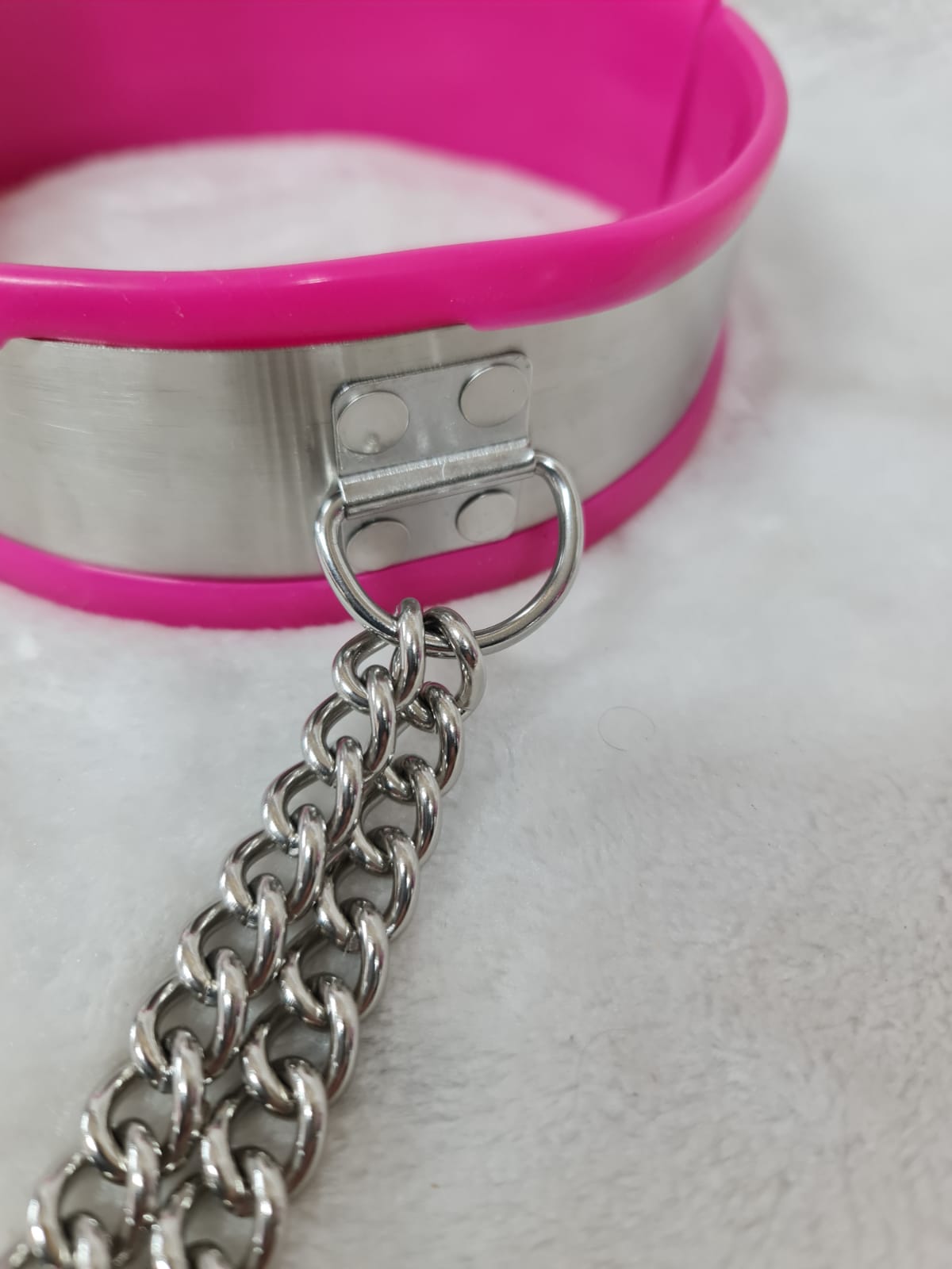 Chastity Belt w/ Thigh Cuffs & 2 Plugs (Female, Pink)
