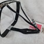 Chastity Belt w/ Split Rear Chain and Plug (Female, Black) - Image 9
