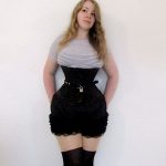 Black Satin Locking Steel Boned Underbust Corset