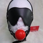 Ball Gag w/ Blindfold Harness (Red) - Image 5