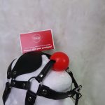 Ball Gag w/ Blindfold Harness (Red) - Image 2