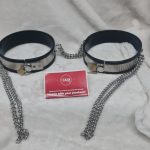 Thigh Bands w/ Stainless Steel Chains (Black) - Image 2