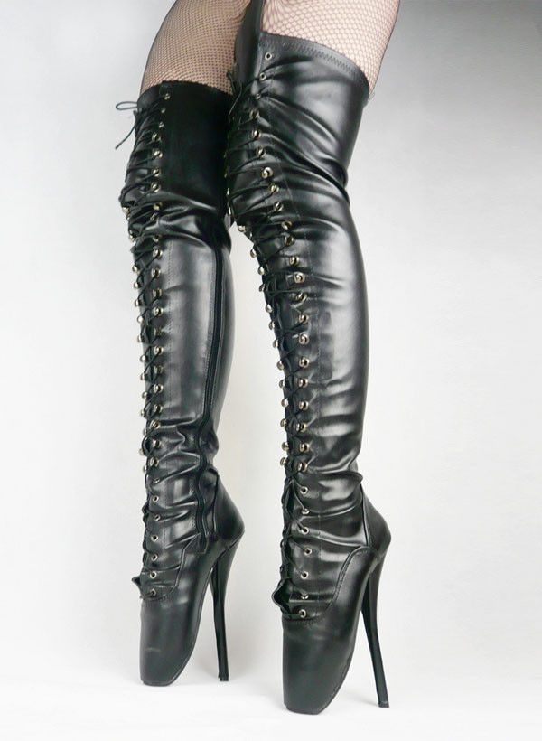 leather thigh boots uk