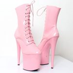 Pink PVC Ankle High Boots - Image 3