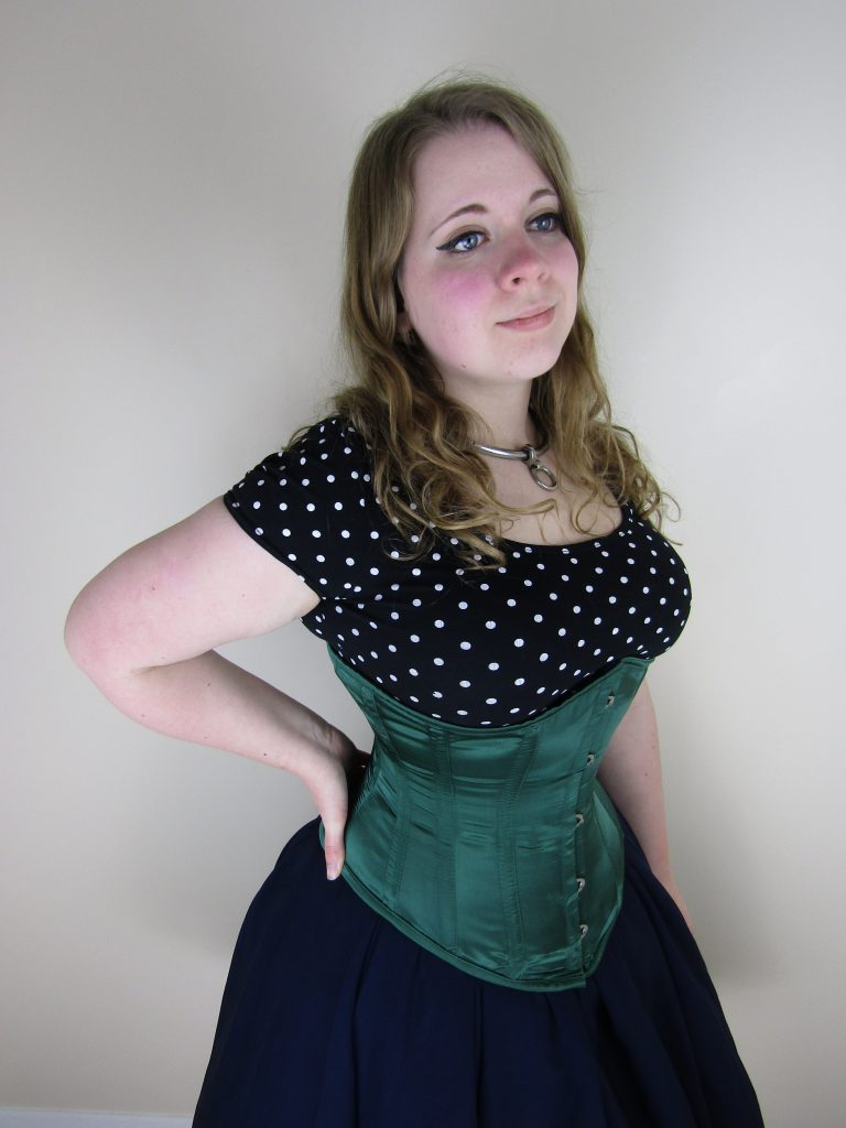 Custom Made Satin Short Line Underbust | Dotty After Midnight