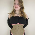 Custom Made Hessian Short Line Underbust with Pink Trim