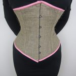 Custom Made Hessian Short Line Underbust with Pink Trim - Image 6