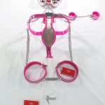 6 Piece Chastity Belt Set (Male, Pink) - Image 2