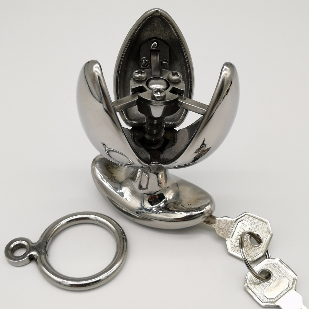 Stainless Steel Anal Lock Plug W Optional Ring Dotty After Midnight
