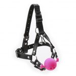 Harness Ball Gag w/ Nose Hook (Pink) - Image 9