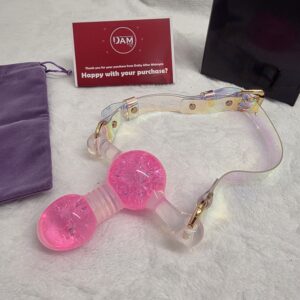 Double Ball crystal Ball Gag (Pink)
