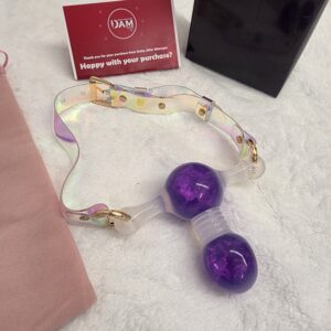 Double Ball crystal Ball Gag (Purple)