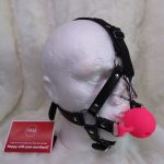 Harness Ball Gag w/ Nose Hook (Pink) - Image 6
