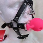 Harness Ball Gag w/ Nose Hook (Pink) - Image 4