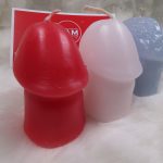 3 Short Penis Candles Red White & Blue - Image 2