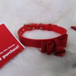 Red Plush Bell Collar - Image 4