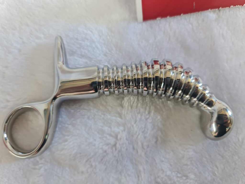 Stainless Steel Anal Prostate Massager With Threaded Handle Dotty After Midnight