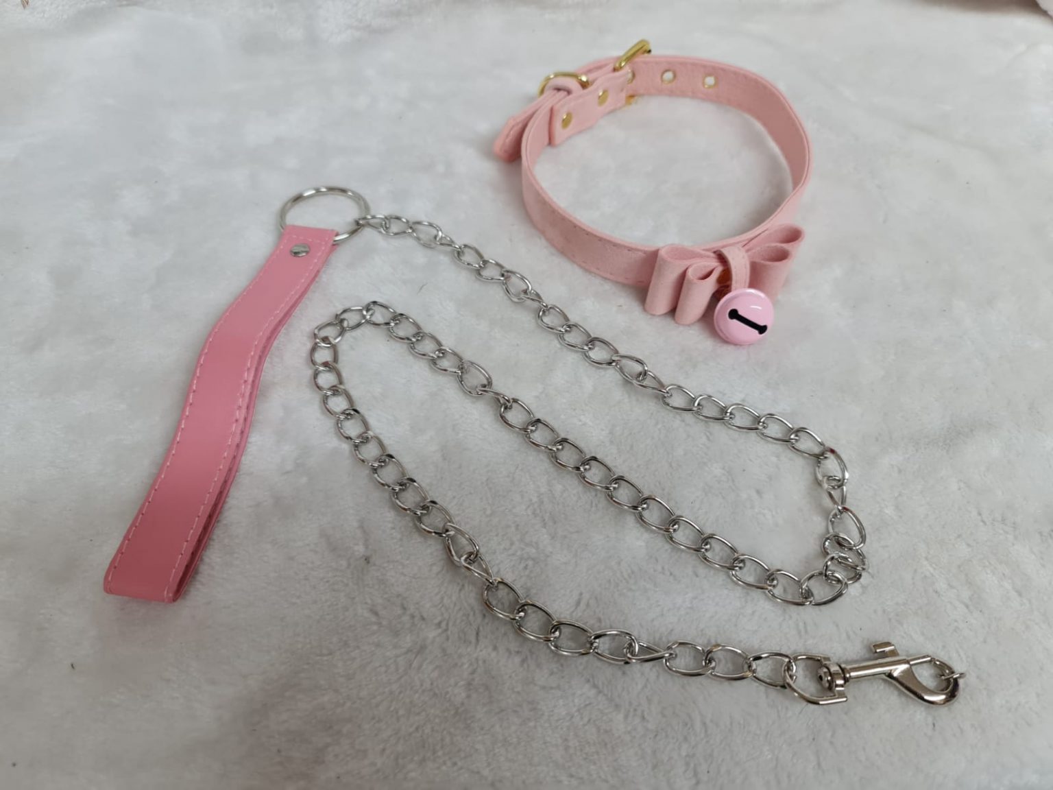 Kitten Play Bell Collar and Lead 3 Colours Dotty After Midnight