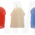 3 Short Penis Candles Red White & Blue - Image 6