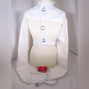 White Soft Faux Leather Adjustable Bolero Straitjacket