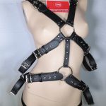 Black Faux Leather Male Full Body Bondage Costume - Image 7