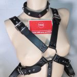 Black Faux Leather Male Full Body Bondage Costume - Image 6