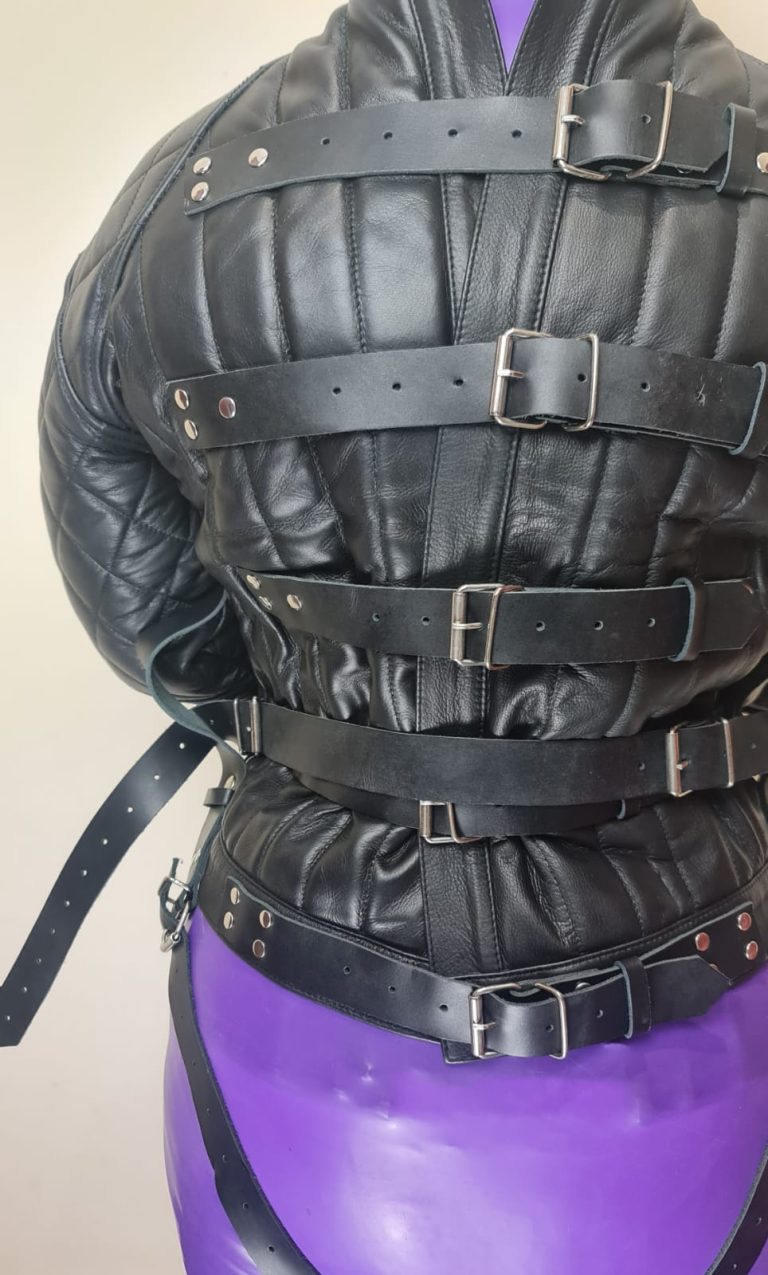 Custom Made Real Leather or Faux Leather StraitJacket Dotty After