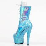 Blue Holographic Pole Dancing Boots 9" - Image 2