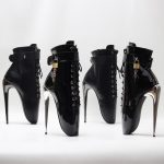 Black Ballet boots with Black Or Silver Heels