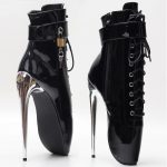 Black Ballet boots with Black Or Silver Heels - Image 7