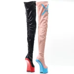 Thigh High Pony Boots Boots with Cross