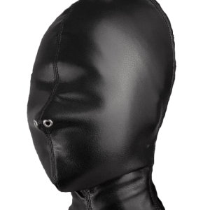 Black boned Hood Faux leather