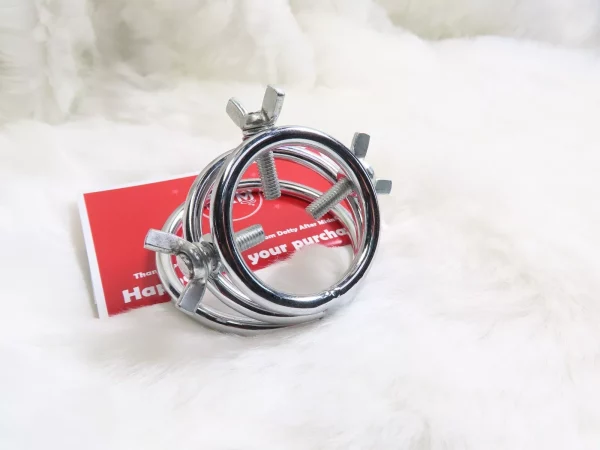 Metal Thrice Screwed ball ring - Image 2