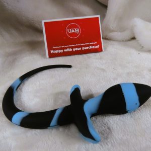 Puppy Play Butt plug Tail (Light Blue and Black)