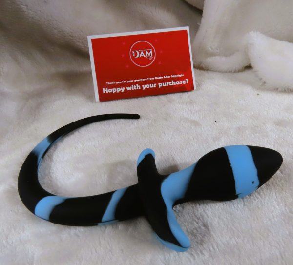 Puppy Play Butt plug Tail (Light Blue and Black)