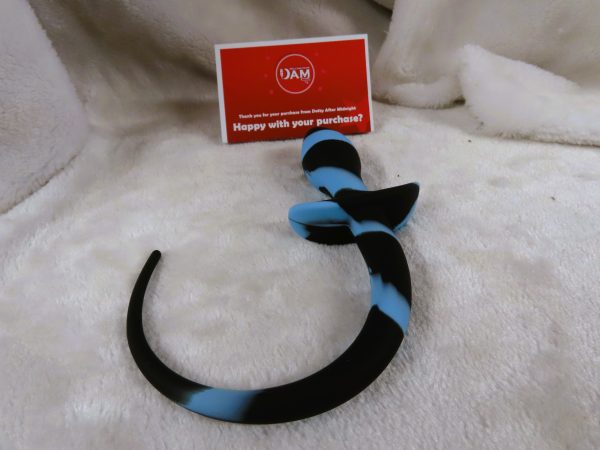 Puppy Play Butt plug Tail (Light Blue and Black) - Image 2