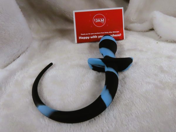Puppy Play Butt plug Tail (Light Blue and Black) - Image 5