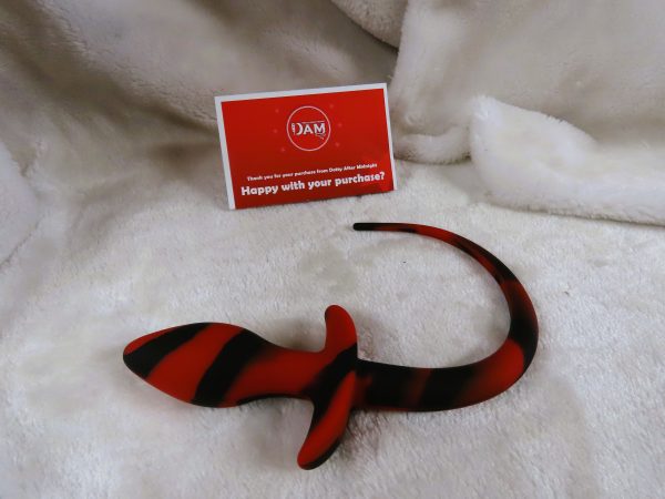 Puppy Play Butt plug Tail (Red and Black) - Image 2