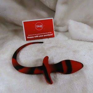 Puppy Play Butt plug Tail (Red and Black)