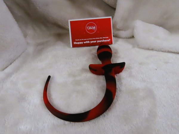 Puppy Play Butt plug Tail (Red and Black) - Image 4