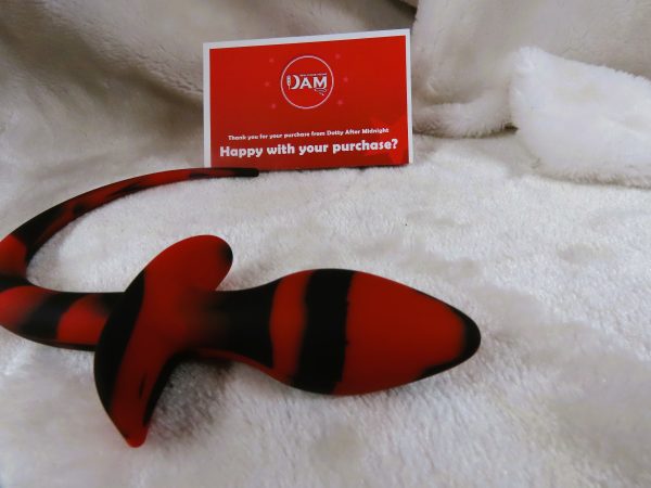 Puppy Play Butt plug Tail (Red and Black) - Image 5
