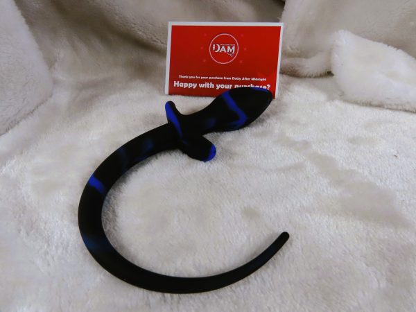 Puppy Play Butt plug Tail (Black and Blue) - Image 2