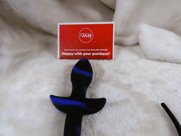 Puppy Play Butt plug Tail (Black and Blue) - Image 3