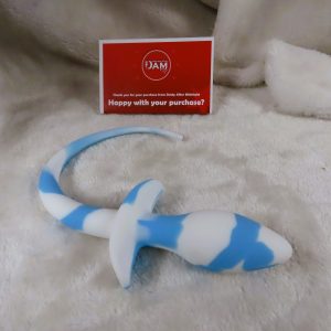 Puppy Play Butt plug Tail (Light Blue and White)
