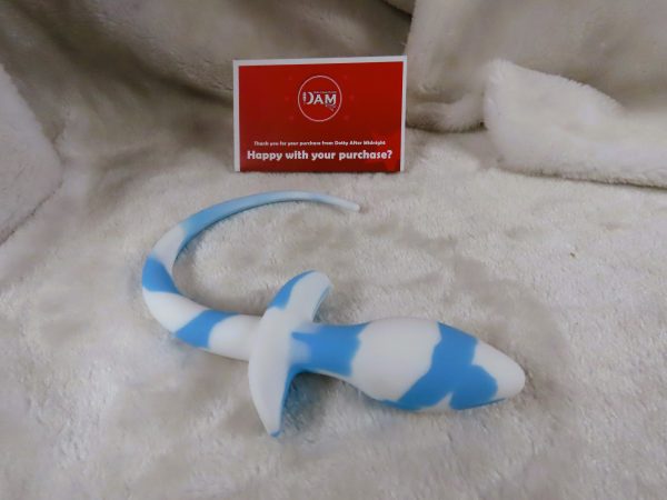 Puppy Play Butt plug Tail (Light Blue and White)