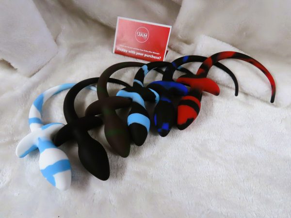 Puppy Play Butt plug Tail (Red and Green) - Image 12