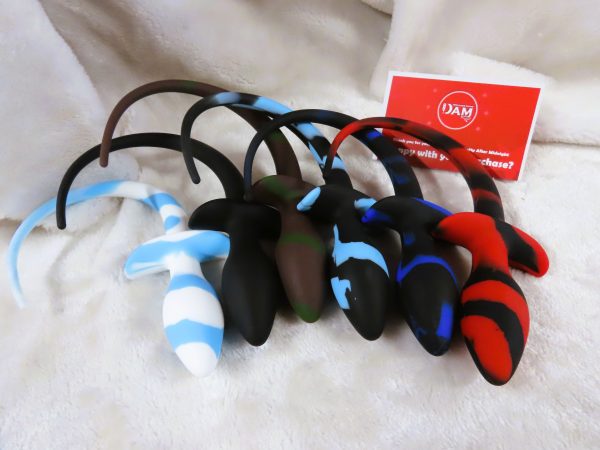 Puppy Play Butt plug Tail (Red and Green) - Image 11