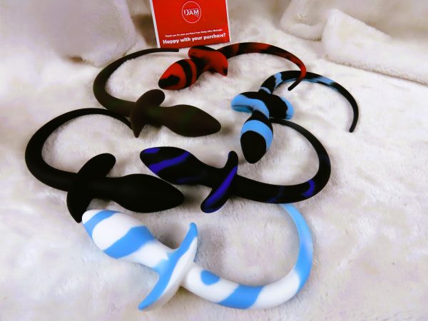Puppy Play Butt plug Tail (Red and Green) - Image 8