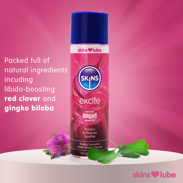 Skins Excite Tingling Sensation Water-Based Lubricant (130ml) - Image 3